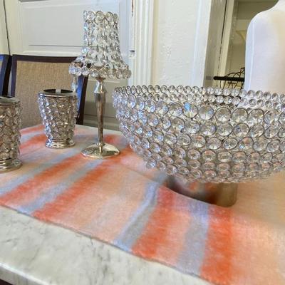 Crystal, Possibly Glass Bowl and Display Pieces