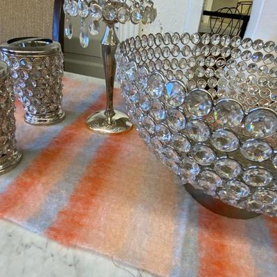 Crystal, Possibly Glass Bowl and Display Pieces