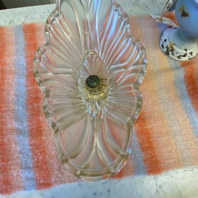 Set of Four Glass and Metal Display Pieces