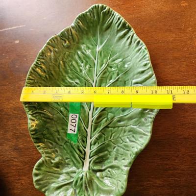 Vintage Bordallo Pinhiero Cabbage Leaf Platter Made in Portugal