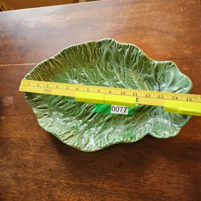 Vintage Bordallo Pinhiero Cabbage Leaf Platter Made in Portugal