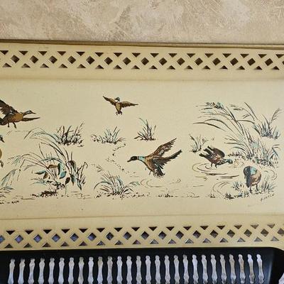 2 vintage metal trays, great condition! 1940's Tole Painted