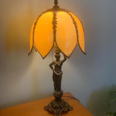 Neo-Classical Style Figural Statue Lamp ELEGANT Brass Woman
