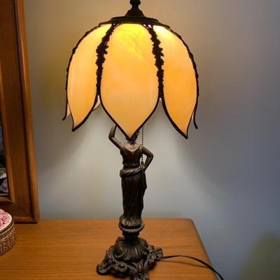 Neo-Classical Style Figural Statue Lamp ELEGANT Brass Woman