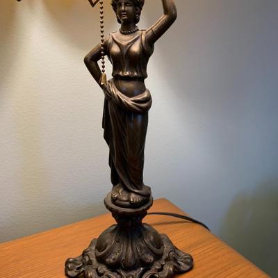 Neo-Classical Style Figural Statue Lamp ELEGANT Brass Woman