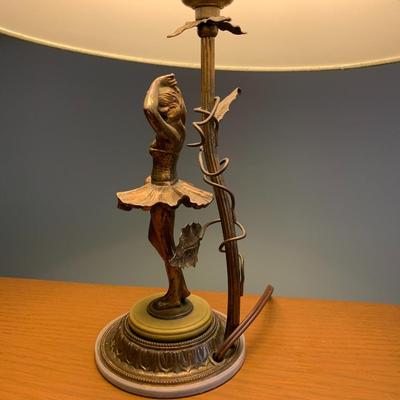 Small brass dancer figure lamp Little ballerina
