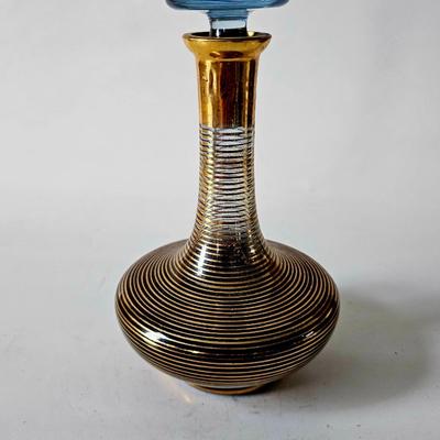 Mid Century German Gold Leaf Perfume Bottle