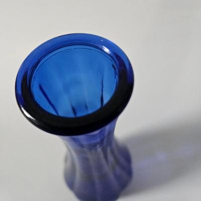 Vintage Colbalt Blue Glass Bud Vase