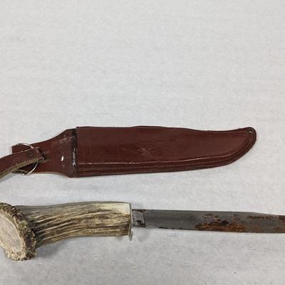 Stag Handled Fixed Knife