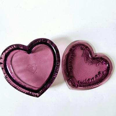 Amethyst Glass Heart Box
