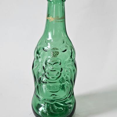 Green Lucky Buddha Soda Bottle