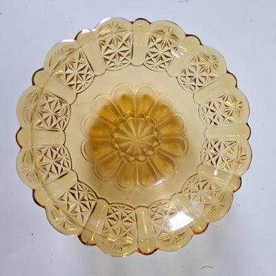 Small Amber Glass Dish