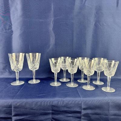 1003 Waterford Crystal Lismore Stemware Qty 9