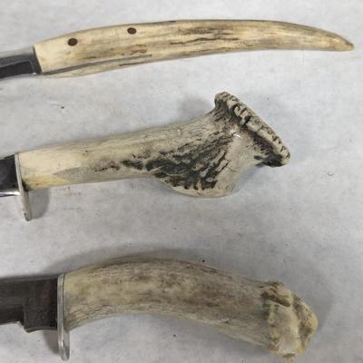 Fixed Blade Stag Handled Knives Choice 4