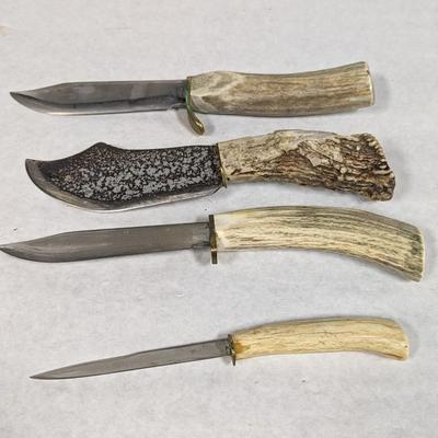 Fixed Blade Stag Handled Knives Choice 5