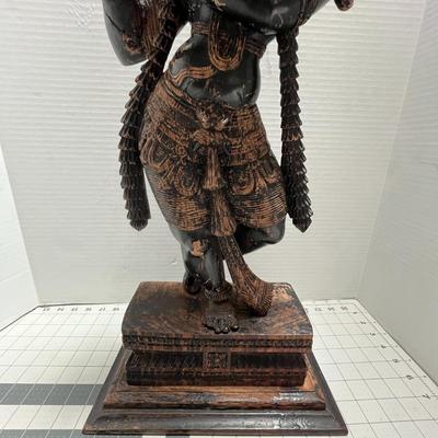 Large Vintage Sri Krishna playing Flute Sculpture 26