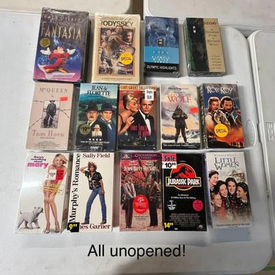 NEW! VHS Movies;Fantasia,Odyssey,2002 Olympics,Amazon,McQueen,Jean De Florette,Touch of Mink, and More!