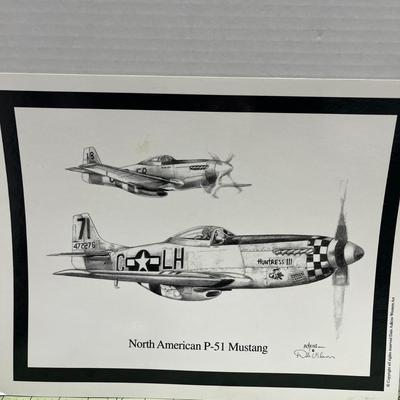 Plane Prints - North American p-51 Mustang & Vought F4U-4 "Corsair"