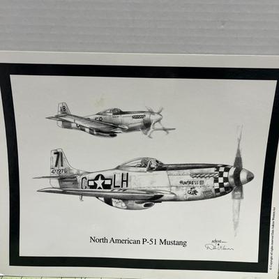 Plane Prints - North American p-51 Mustang & Vought F4U-4 