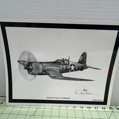 Plane Prints - North American p-51 Mustang & Vought F4U-4 