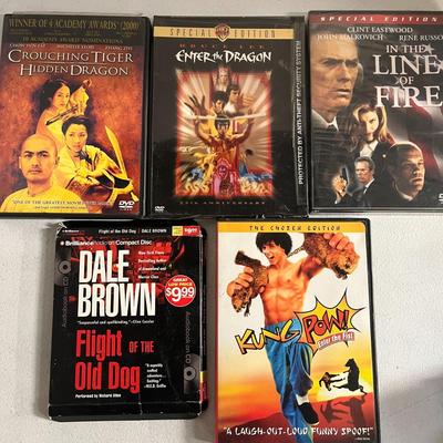 DVD Movie Bundle;Crouching Tiger Hidden Dragon, Enter the Dragon, Line of Fire, Flight of the Old Dog, Kung Pow, To This End Was I Born,...