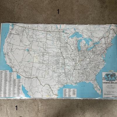 US Continental Railroads Map     (Map 1)