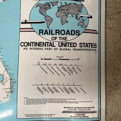 US Continental Railroads Map     (Map 1)