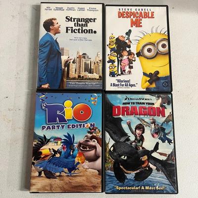 DVD Movie Bundle; Elf, Penguins, Ghostbusters, The Lorax, The Polar Express, Stranger Than Fiction, Rio, Despicable Me, How to Train your...
