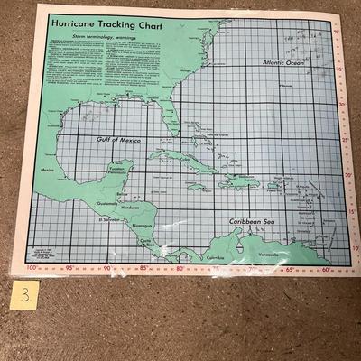 Hurricane Tracking Chart Map    (Map 3)
