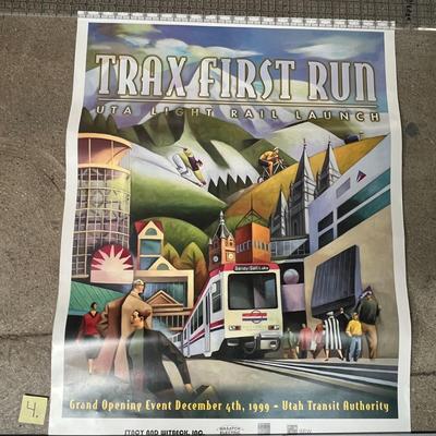 Commemorative UTA Trax First Run Poster