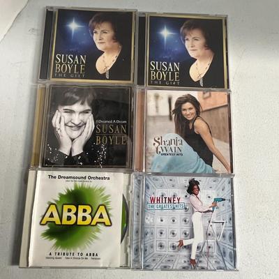 Music CD Bundle; Susan Boyle (3), Abba, Shania Twain, Whitney Houston, My Best Friend's Wedding Soundtrack, Carly Simon, Julianne...