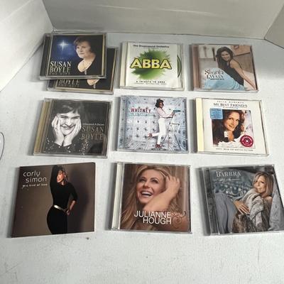 Music CD Bundle; Susan Boyle (3), Abba, Shania Twain, Whitney Houston, My Best Friend's Wedding Soundtrack, Carly Simon, Julianne...