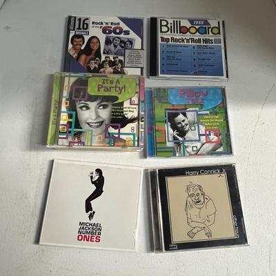 Music CD Bundle; 60's, 1955 Billboard Hits, It's a Party, Pillow Talk, Michael Jackson Number Ones, Harry Connick Jr