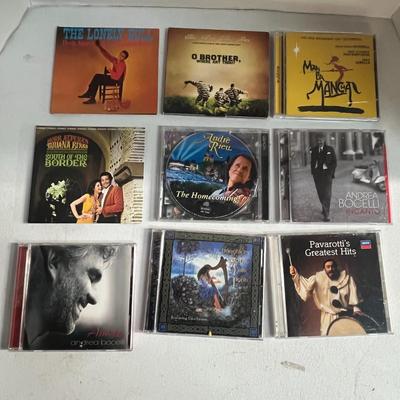 Music CD Bundle; The Lonely Bull, O Brother Where Art Thou, Man of La Mancha, South of the Border, Andre Rieu, Andrea Bocelli (2),...