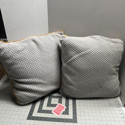 Gray & Yellow Throw Pillows - Set of 2