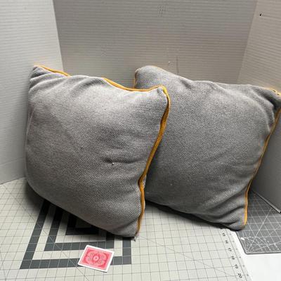 Gray & Yellow Throw Pillows - Set of 2