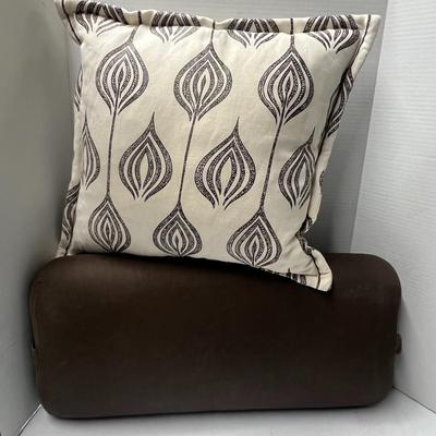 Black & Cream Pattern Throw Pillow and Lumbar Pillow
