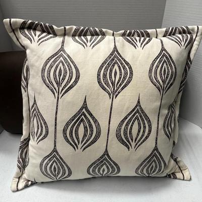 Black & Cream Pattern Throw Pillow and Lumbar Pillow