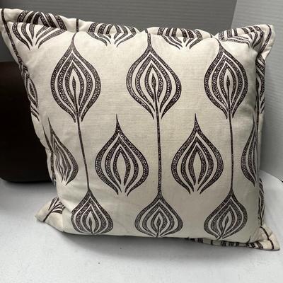 Black & Cream Pattern Throw Pillow and Lumbar Pillow