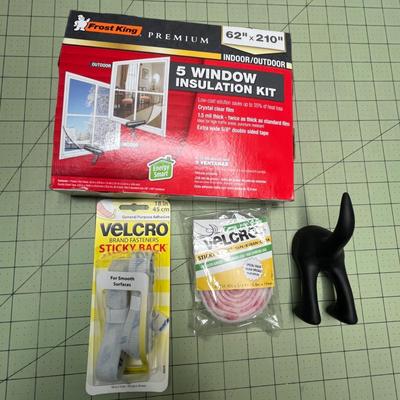 Window Insulation Kit, Velcro, and Dog Tail Coat/Leash Hook