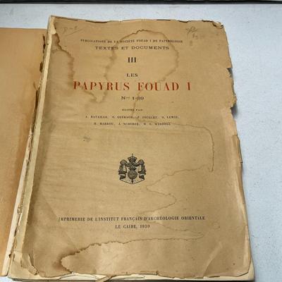 1939 Les Papyrus Fouad I