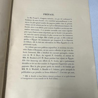1939 Les Papyrus Fouad I