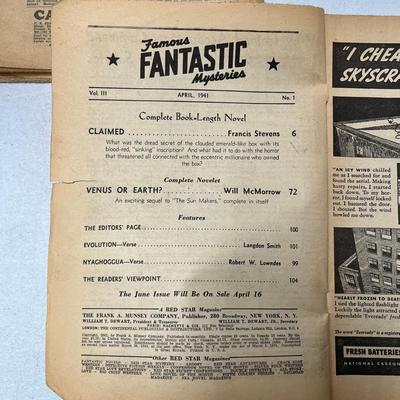 1941 Famous Fantastic Mysteries (April & October) Issues
