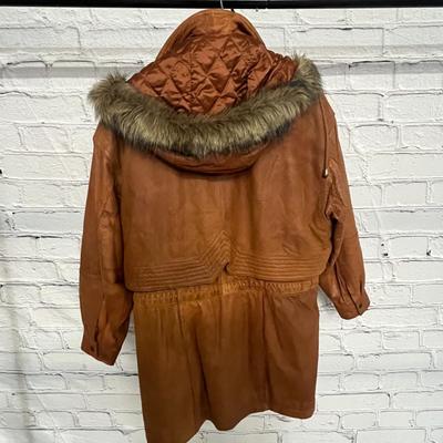 Brown Leather Jacket - Mens Size Large