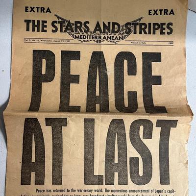 1945 The Stars And Stripes Mediterranean Newspaper