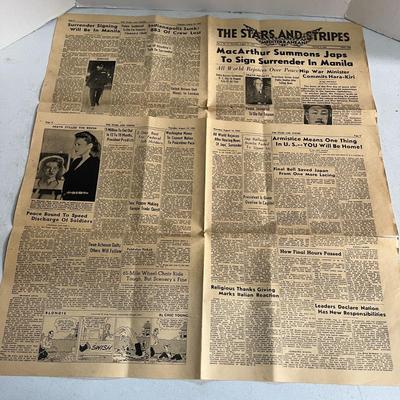 1945 The Stars And Stripes Mediterranean Newspaper