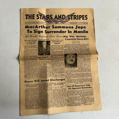 1945 The Stars And Stripes Mediterranean Newspaper
