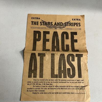 1945 The Stars And Stripes Mediterranean Newspaper