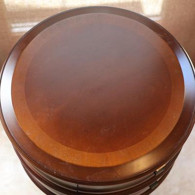 BOMBAY Company Round Two Drawer End Table