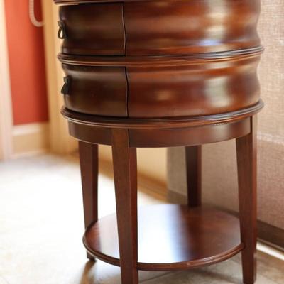 BOMBAY Company Round Two Drawer End Table